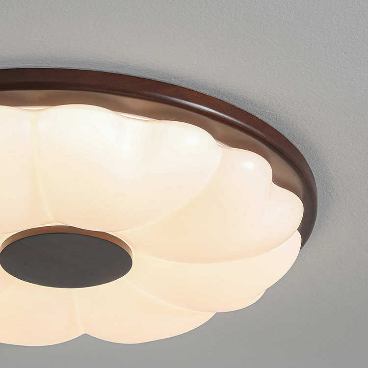 奶油中古风卧室吸顶灯美式复古主卧房间书房简约护眼胡桃木色灯具,家装灯饰光源,智能吸顶灯,淘宝优惠券,粉丝福利购,淘宝优惠卷