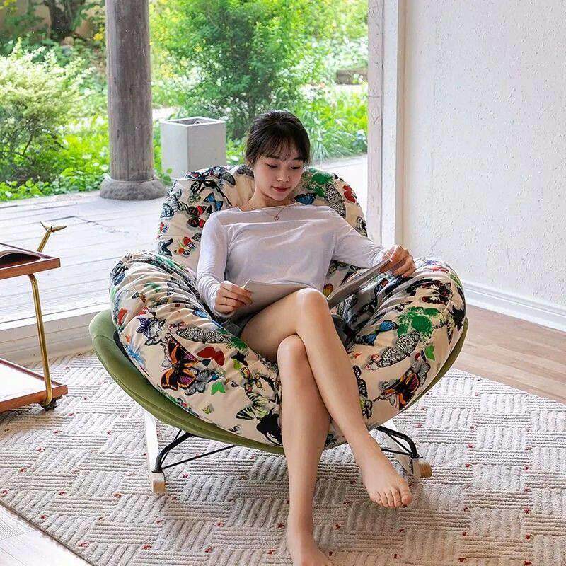 轻奢单人懒人摇椅沙发躺椅家用客厅阳台休闲蜗牛摇摇椅子