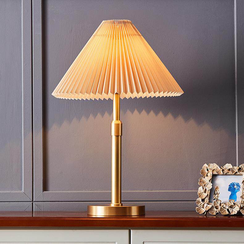 全铜美式轻奢台灯客厅卧室床头灯大号复古温馨书桌沙发角几家用灯