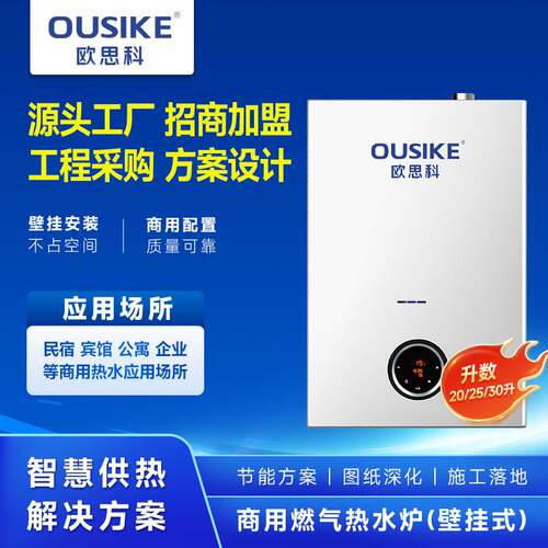 厂家直销商用燃气热水器20L升婴儿游泳馆热水器酒店壁挂式热水器