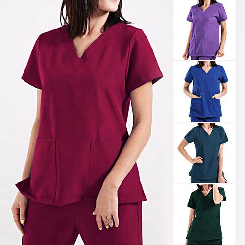 Elastic surgical gown thin work gown collar nurse gown