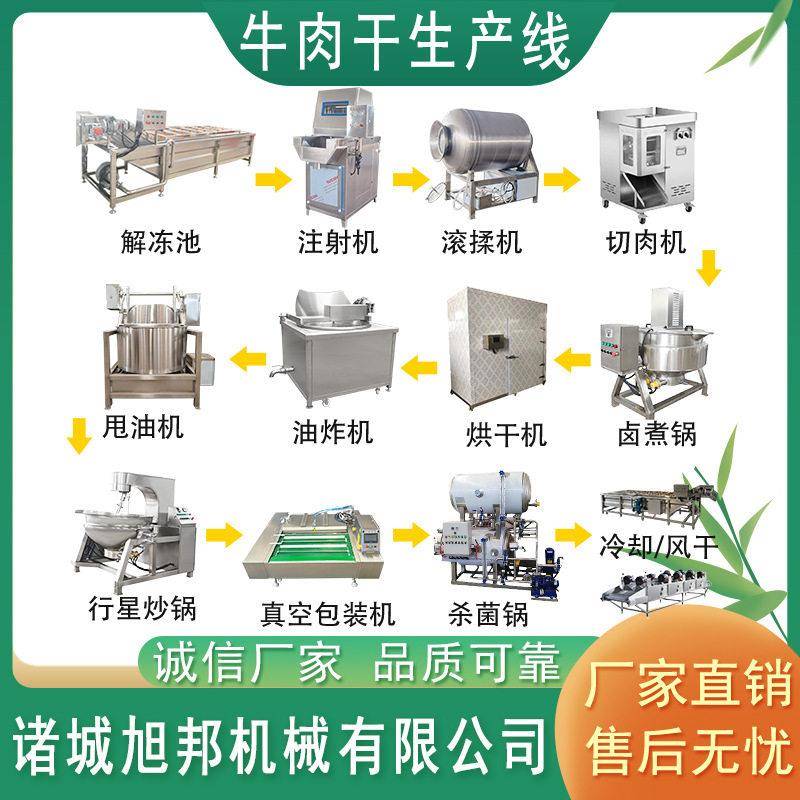 油炸风干牛肉干加工设备手撕牛肉全套加工设备肉脯加工生产线