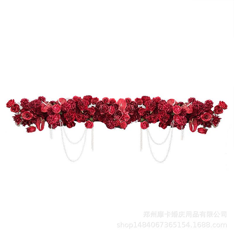 婚房床头仿真花艺婚礼卧室床头花民宿酒店客房婚房布置摆件装饰花
