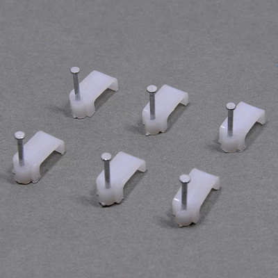 钢钉线卡 方型 扁型14mm足量200只 线扣线卡 布线用品 瓷白本白