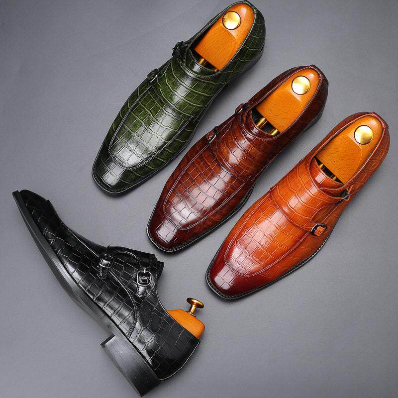 Leather shoes business suits leisure buckles men shoes男鞋PU