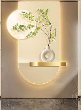 2024新款奶油木风P37450过玄原关装饰画现代简约客厅走廊道灯光植