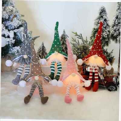 Forest man figure LED Christmas tree pendant with lights夜灯