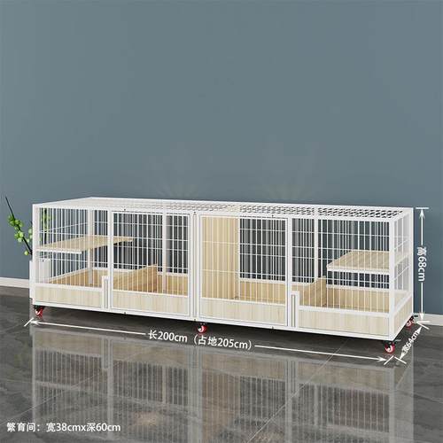 正品猫咪墅育繁笼子实木猫房子柜猫笼子豪猫华双层三层猫产别房窝