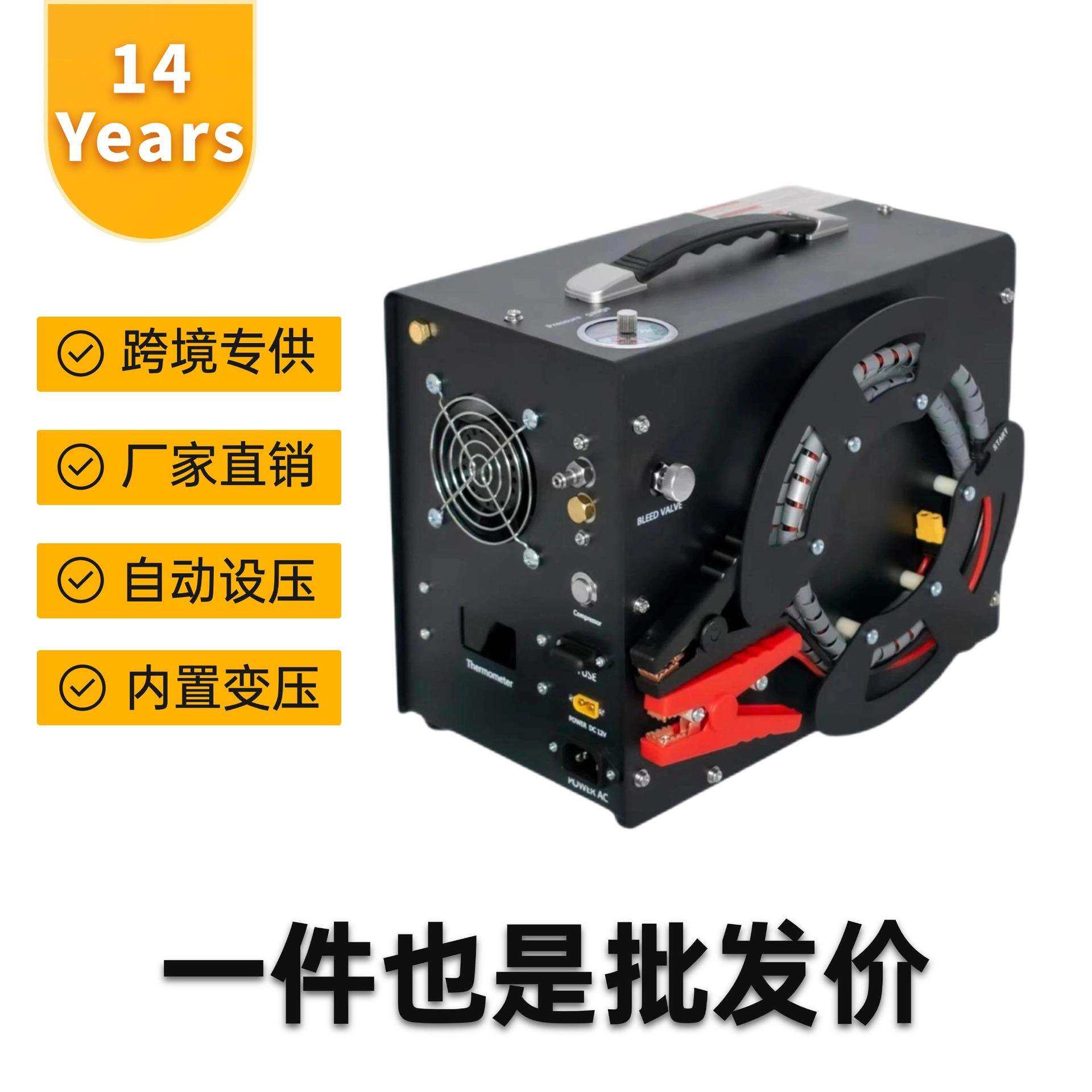 12V车载立式打气机4500PSI高压充气泵自动停机款空气压缩机