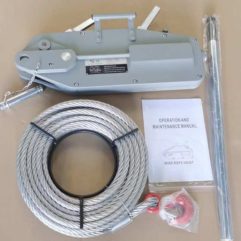 批发铝合金钢丝绳手扳葫芦 仓库起重手板葫芦设备1.6t手摇牵引机