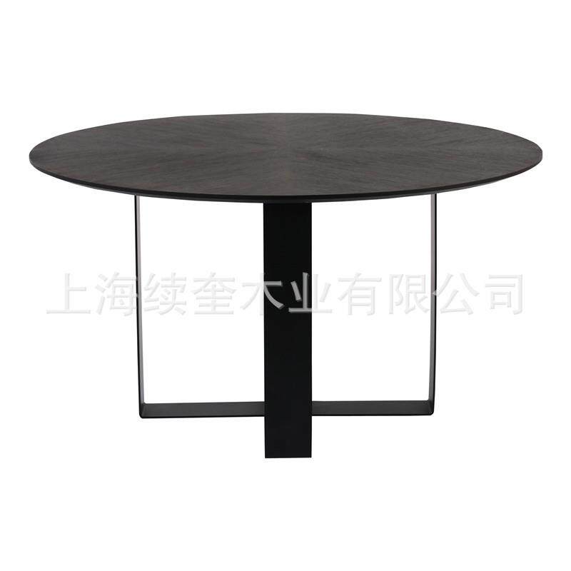 实木家用圆餐桌别墅样板房设计师出口跨境电商亚马逊供应商家具