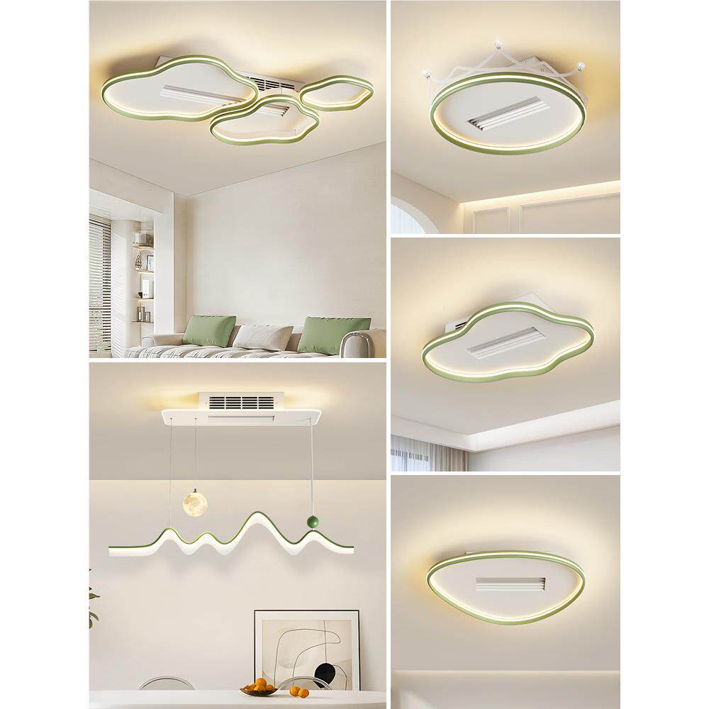 灯无叶72131风灯奶风极简客扇厅油主2020新款云朵吸顶灯全光谱护