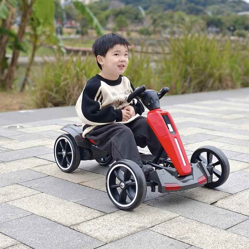 高档2孩025儿6童电动卡丁车四轮2-安岁宝宝玩具可坐人男女小折叠