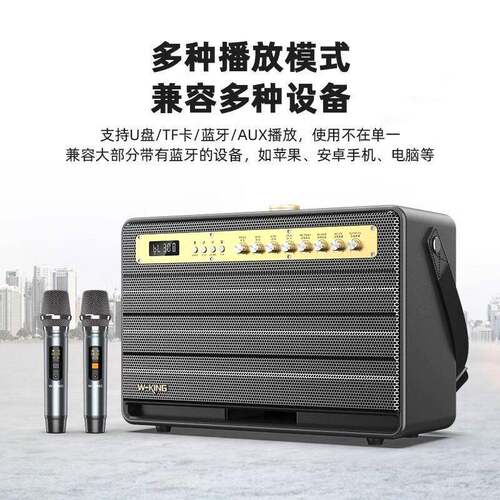 维尔晶K6L+户外唱歌音响大功率声卡一体机乐器音箱