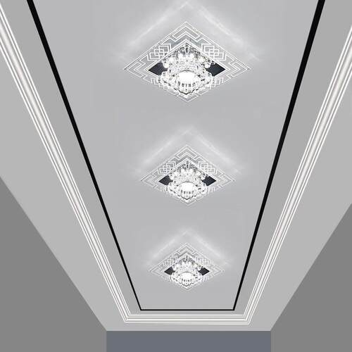 现代简约LED走廊水晶灯走廊灯嵌入式玄关门厅楼道阳台灯明装暗装