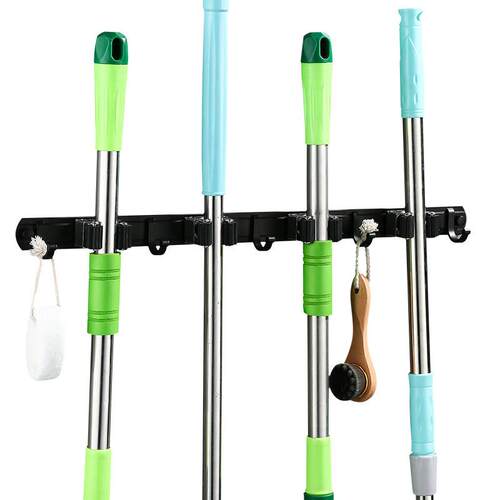 免打孔太空铝挂壁工具挂架墩布阳台扫把架卡座拖把夹挂钩阳台收纳