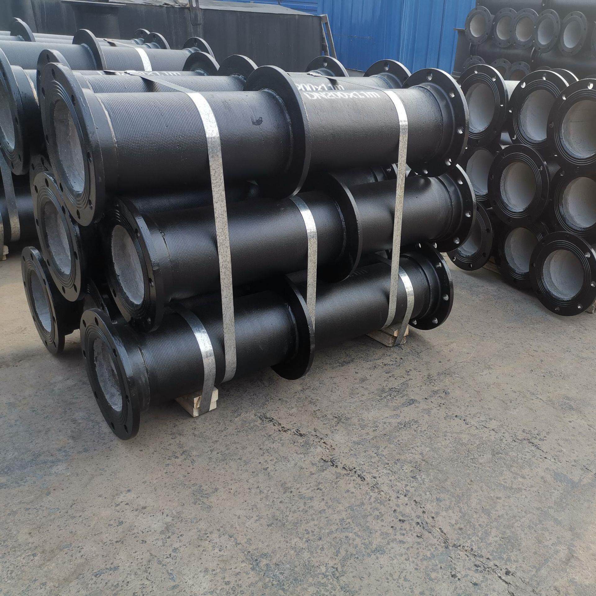 铸铁止推翼环管球墨钢制双盘法兰推翼管承口钢管螺纹耐高压耐压