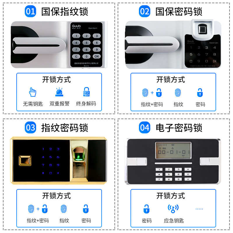 办公室保密柜电子密码锁保险柜家用手机指纹加厚保险箱国保文件柜