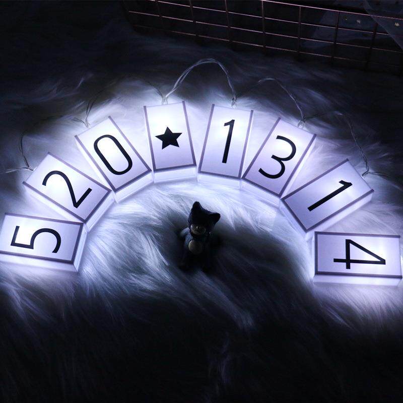 LED字母灯箱灯串发光字母拼图灯串圣诞装饰字母灯箱灯串字母灯串