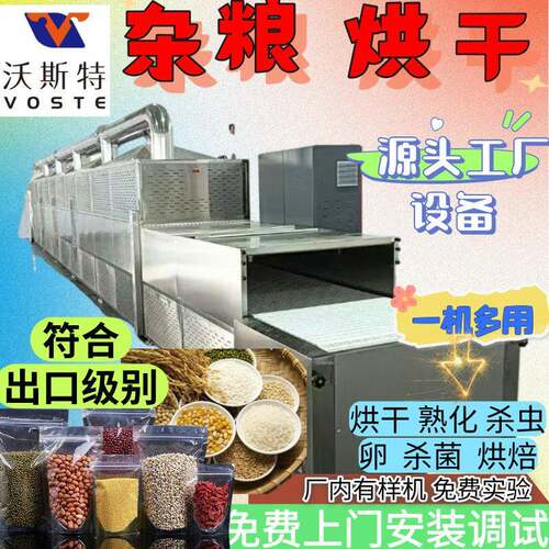 五谷杂粮烘焙设备 杂粮微波烘干机 隧道式微波脱水设备