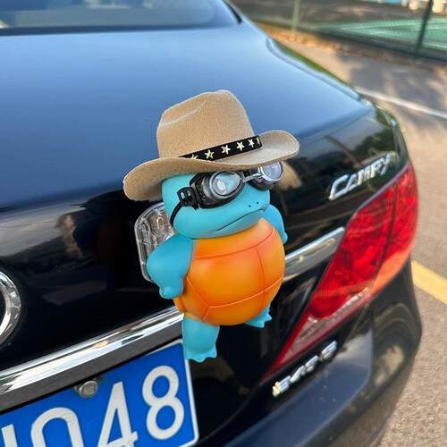 杰尼龟汽车尾部挂件公仔玩偶车载车屁股车外摩托