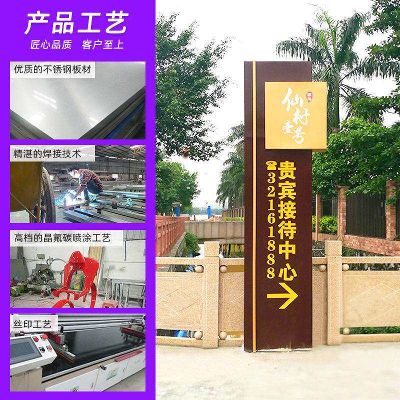 精景区牌户外不锈钢标识牌旅神游堡垒立导视指示牌导向广680告牌