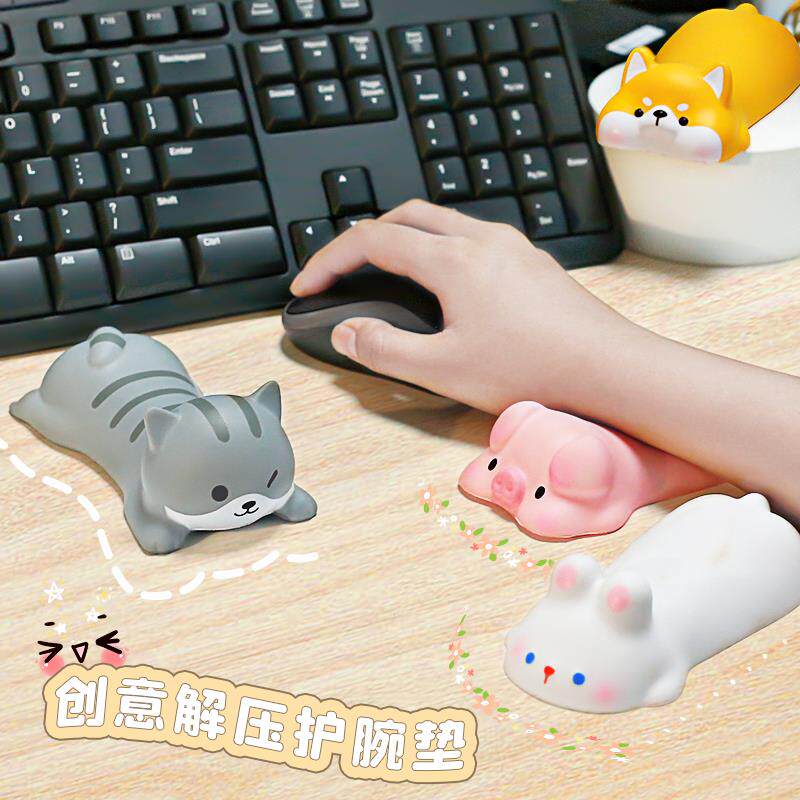 办公桌面摆件工位装饰创意解压电脑小女生减压用品室治愈情绪稳定