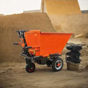 工程电动三轮车小型手推建筑工地用拉砂浆灰斗车小骑兵翻斗载重王