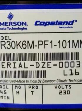 谷轮全新压缩机CR36K6M-PFZ-101CR36K6M-TFM-121DM低温制冷