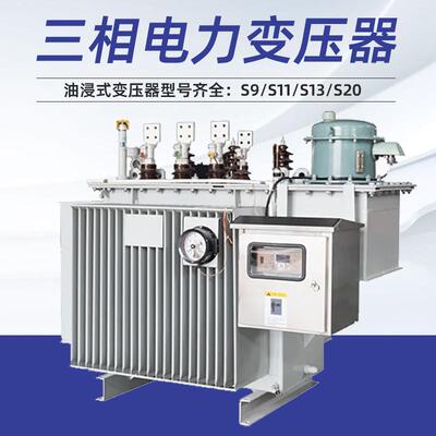 s11s13s20三相油浸式电力变压器250/315/400/630/800kva10KW全铜