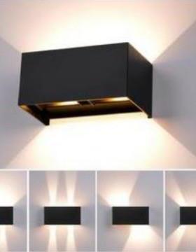 室外防水卧室过道黑色白色现代简约浴室客厅卫生间led壁灯