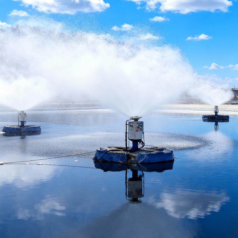 中石油化工废水处理机械雾蒸发器 蒸发塘减量漂浮式雾化蒸发器
