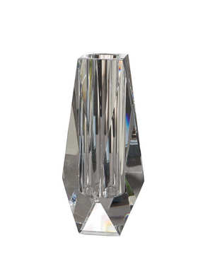 新款加厚菱形水晶玻璃花瓶网红酒店民宿西餐厅琉璃高透玻璃花瓶器