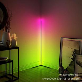 氛跨境极简落地灯创意角气落围灯简卧约现代氛墙角灯家用527室台