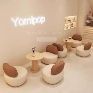 定制网红奶茶咖啡厅甜品店卡座沙发休闲 洽谈接待沙发商用桌椅组