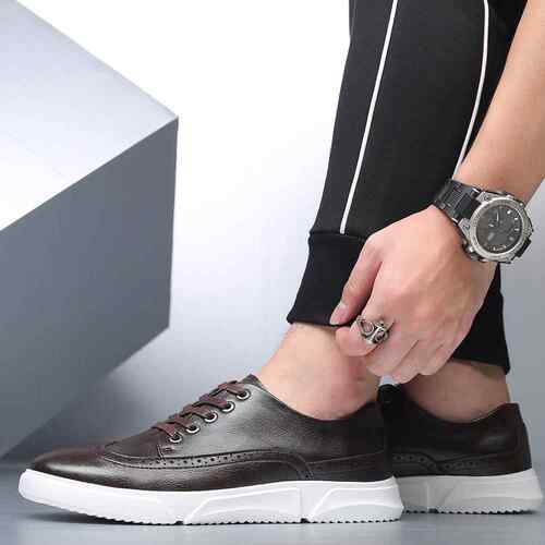 Plus size 46 48 men casual leather shoes sneakers 大码男板鞋