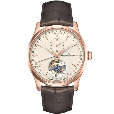 陀飞轮[9.8新]积家公价58万大师玫瑰金自动机械男表Q1662510