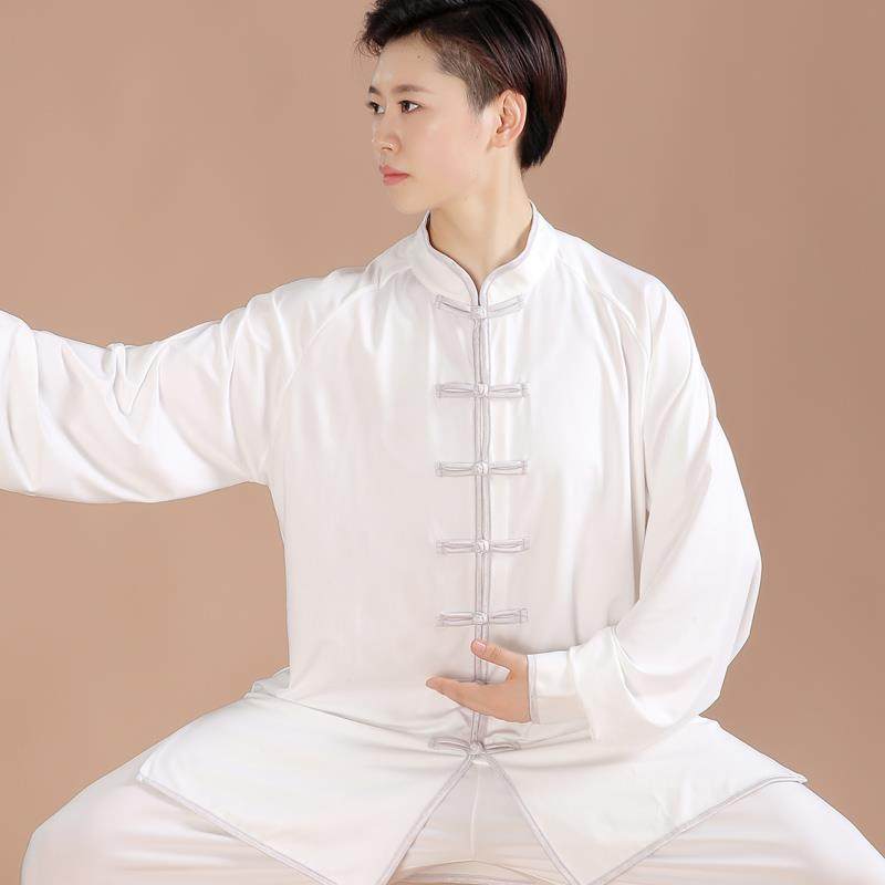 新款武士龙极服女太牛奶丝比赛表演武术装中国风太极拳练服功男服图片