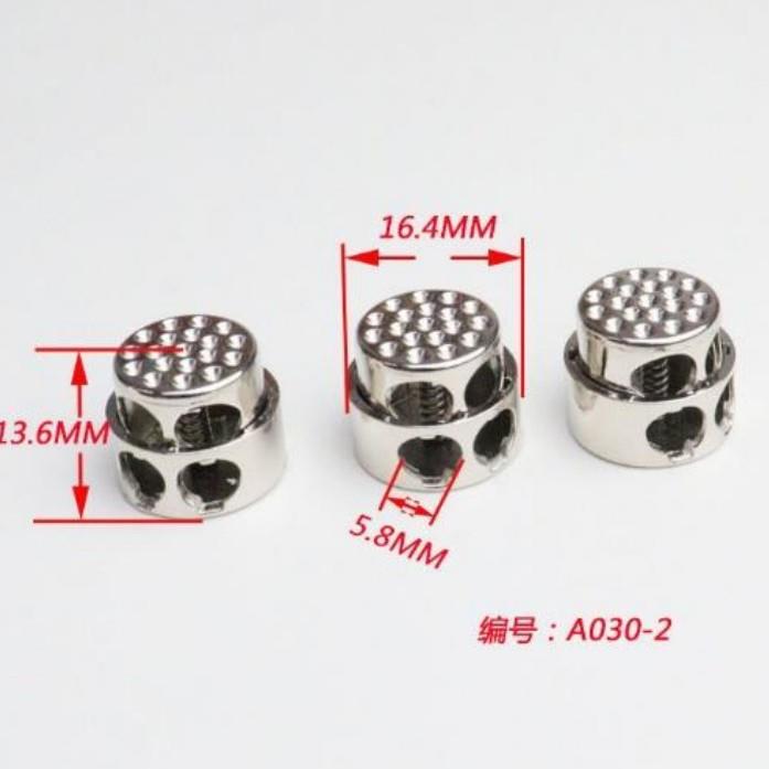 圆形金属弹簧扣鞋带裤脚扣箱包服装辅料双孔调节防滑卡扣厂家