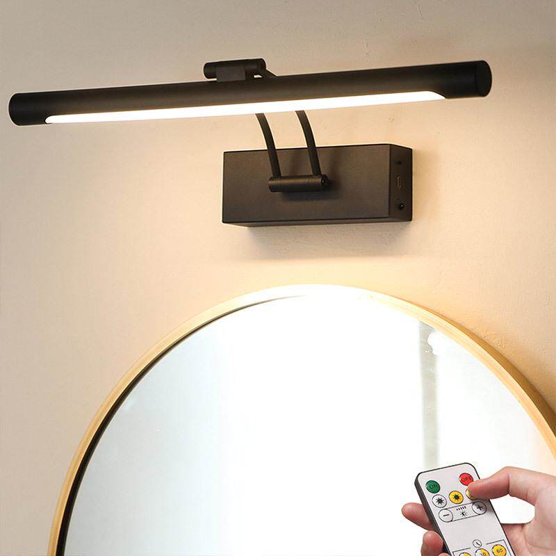 新款北欧风黑色led镜前灯镜柜灯浴室卫生间防潮防雾壁画灯灯具