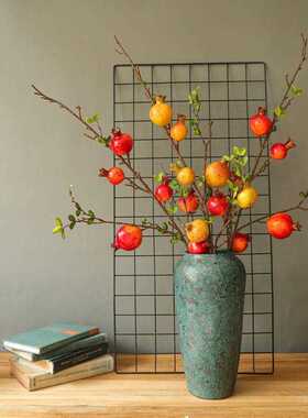 新款直销仿真果实石榴仿真花家庭装饰婚庆路引花墙假花手捧花MW10