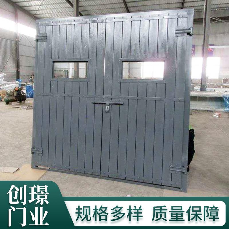 厂家现货不锈钢平开门推拉门车间彩钢大门厂房折叠门工业钢木门