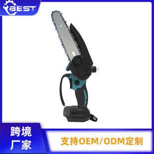 户外切割伐木锯多功能迷你电动锂电电链锯 电锯家用小型手持充电式