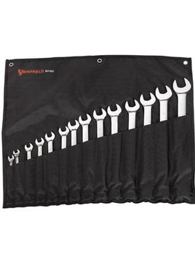 钢盾工具414件套铬制钒TCF钢英精抛光两用扳梅手开扳手套装S01701