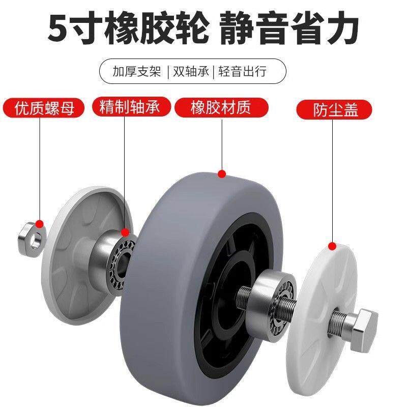 铝合金手推车搬运折叠静音万向轮拉货小推车重型加厚车不锈钢把手