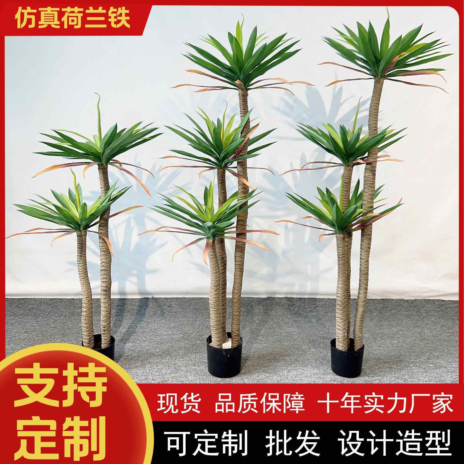 仿真荷兰铁仿真绿植铁兰树橱窗装饰摆件龙舌兰落地盆栽仿真剑麻