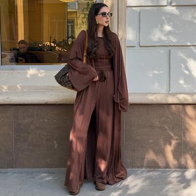 Womens Fall Winter Long Sleeve Fitted Jacket Set Outfit
