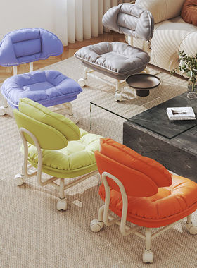 厂家现货奶油风家用客厅滑轮矮凳小凳子万向轮可移动式换鞋凳凳子