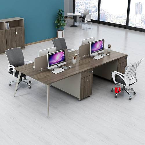 上698563-0海办公家板式职脑员桌简约具现代办公桌四位人六人位组