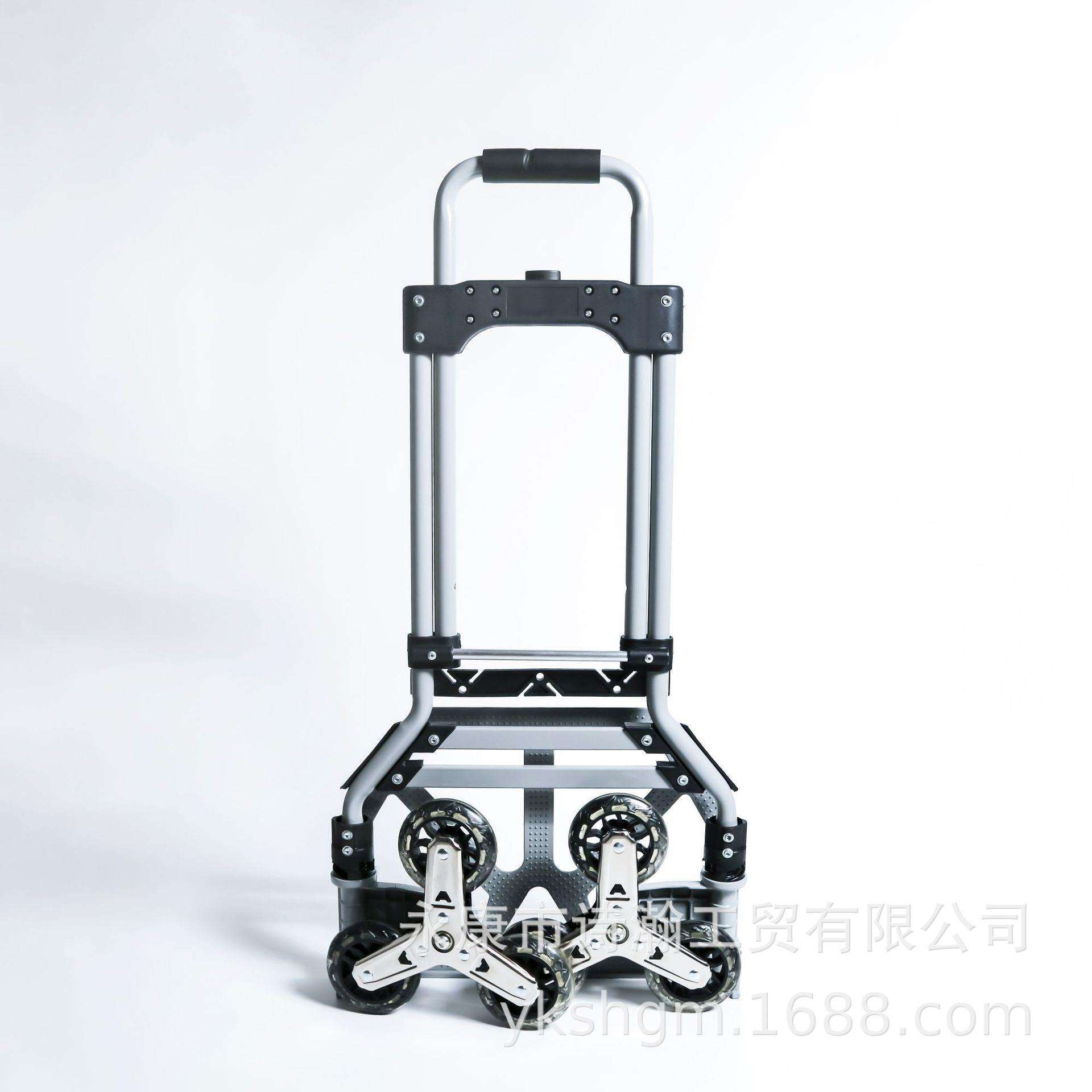 大号家用铝合金跨境便携小推车小拖车通用推车伸缩爬楼车拖车
